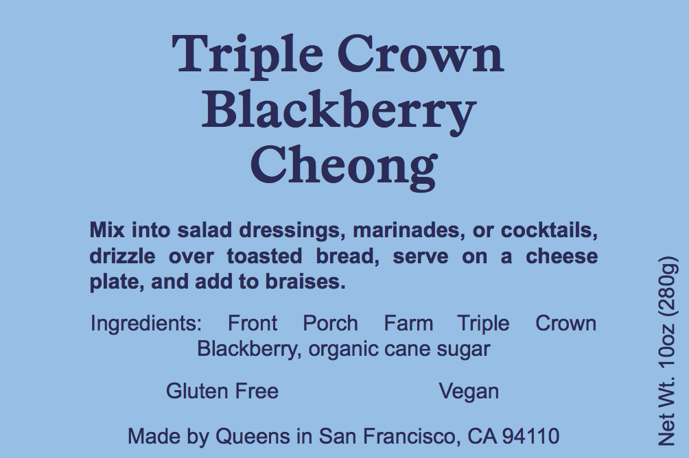 Queens Triple Crown Blackberry Cheong (pre-order; ships 12/17)